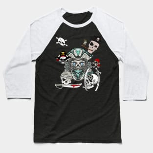 Pirate Skull Baseball T-Shirt